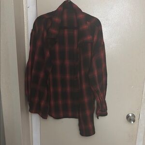 SHEIN Red and Black Casual Jacket